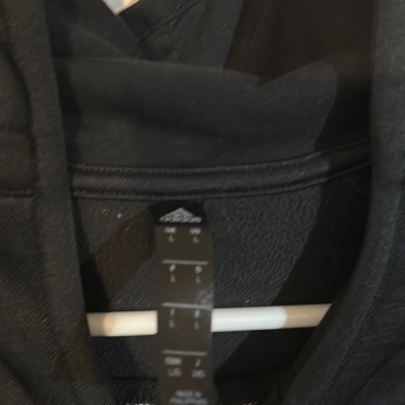 Adidas Black Hoodie with White Stripes - Picture 6 of 8